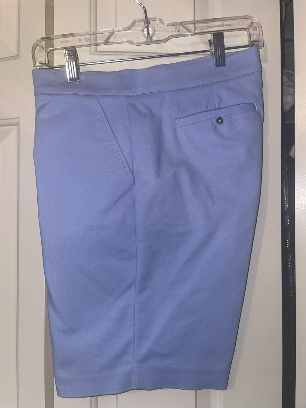ecru Light Blue Women's Flat-Front Shorts